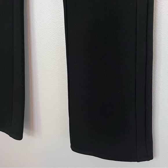 Maeve Anthropologie Ponte Knit High Rise Pull On Flare Pants Full Length Black - Picture 3 of 8